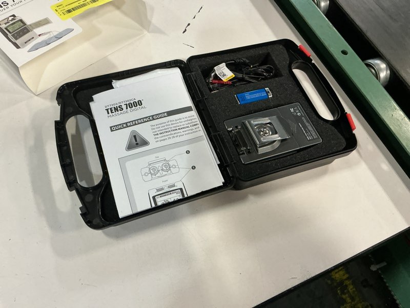 Condition photo showing Good Condition for tens 7000 digital tens unit, muscle stimulator machine for pain relief, 6.25" x 7.00" x 2.00"