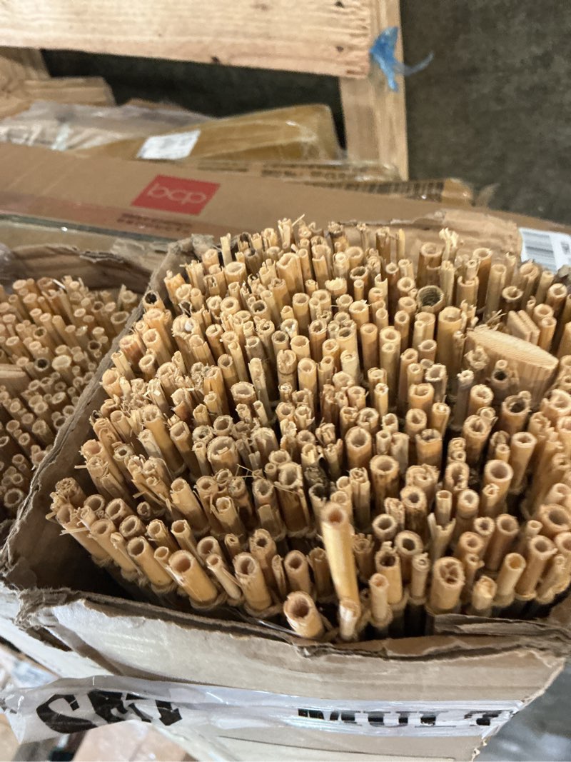 Condition photo showing As Is for backyard x-scapes 72-in x 72-in natural light filtering cordless outdoor roman shade