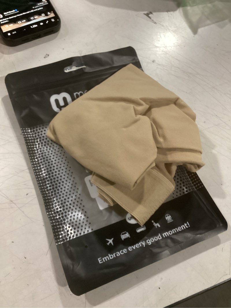 Condition photo showing Good Condition for mgang medical 15-20 mmhg compression stockings for women & men, pair, thigh high graduated compression socks, closed toe, opaque, support for varicose veins, edema, dvt, swelling, flight, beige l large (1 pair) 15-20mmhg beige