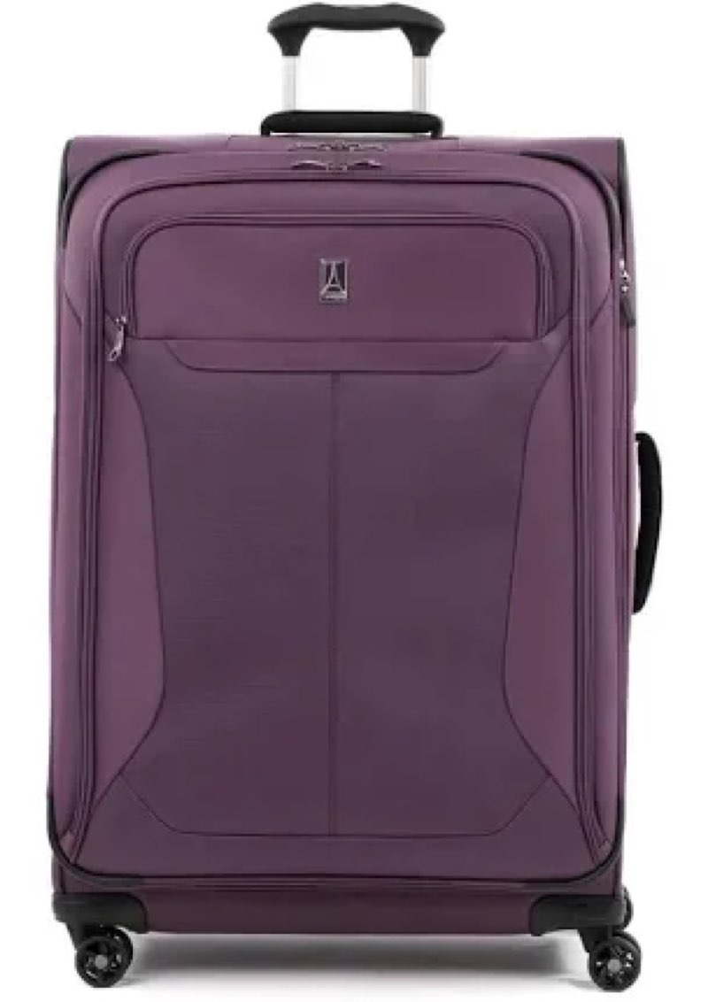 travelpro maxlite 5 softside expandable luggage with 4 spinner wheels, lightweight suitcase, men and women, black, checked-l arge 29-inch checked-large 29-inch