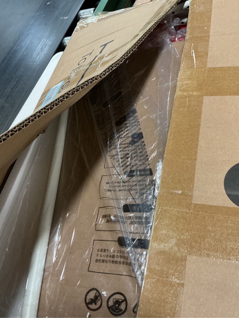 Condition photo showing Good Condition for Huuger Folding Desk with 3-Level Adjustable Height and Tablet Slot, 32 Inch Foldable Computer Desk for Small Spaces, Space Saving, Writing Work Table for Home Office, Bedroom, Study, Black 34.5 inch Black