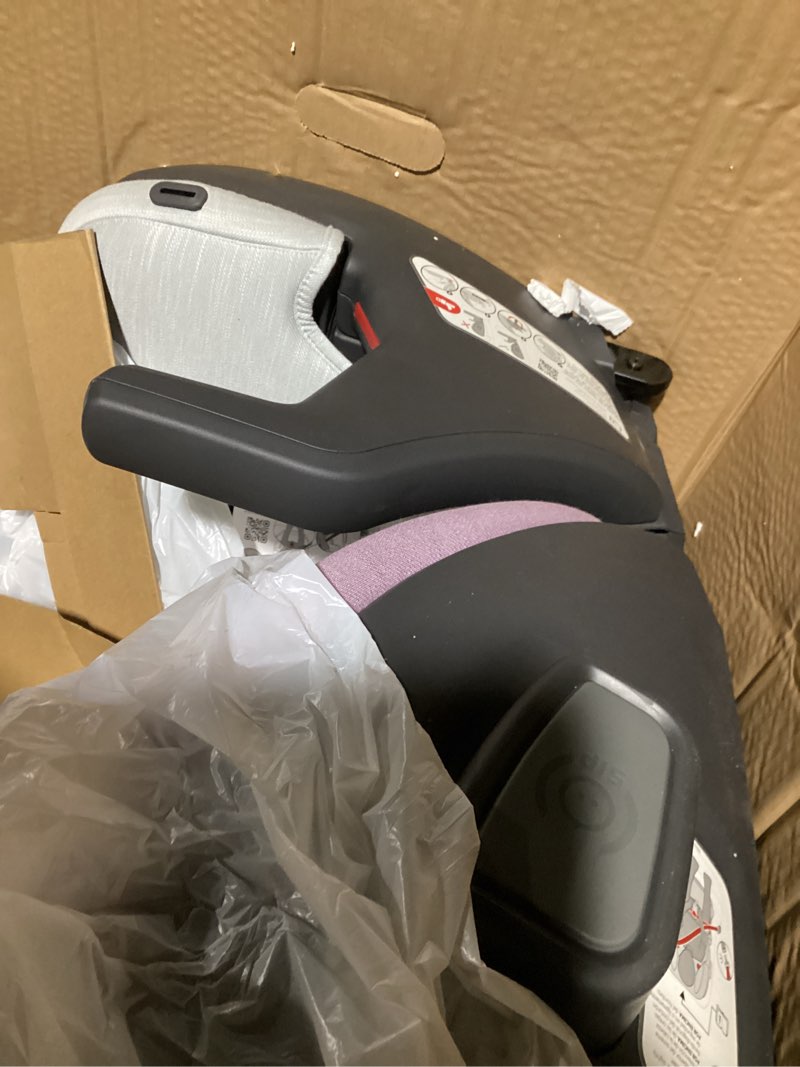 Condition photo showing New/Like New for UPPAbaby Alta V2 High Back Booster Seat/Seven-Position, Active Support Headrest for Growing Children/SecureFit Integrated Belt Guide + Positioner/Cup Holder Included/Iris (Grey Mélange/Lavender)