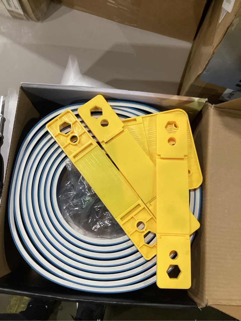 Condition photo showing New/Like New for 15 Ft Flexible Race Car Track (Daytona Blue) for Kids,Flex Track Starter Set Compatible with Hot Wheels and Diecast 1/64th Cars,Portable Racetrack Roll Up Race Track with 4 Racecars and Suction Cups