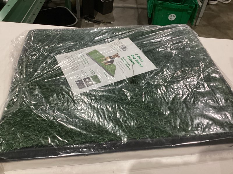 Condition photo showing Good Condition for Artificial Grass Puppy Pee Pad for Dogs and Small Pets - 16x20 Inch, Reusable 3-Layer Potty Training Pad with Tray - Dog House and Pet Supplies by PETMAKER Small 3-Layer System