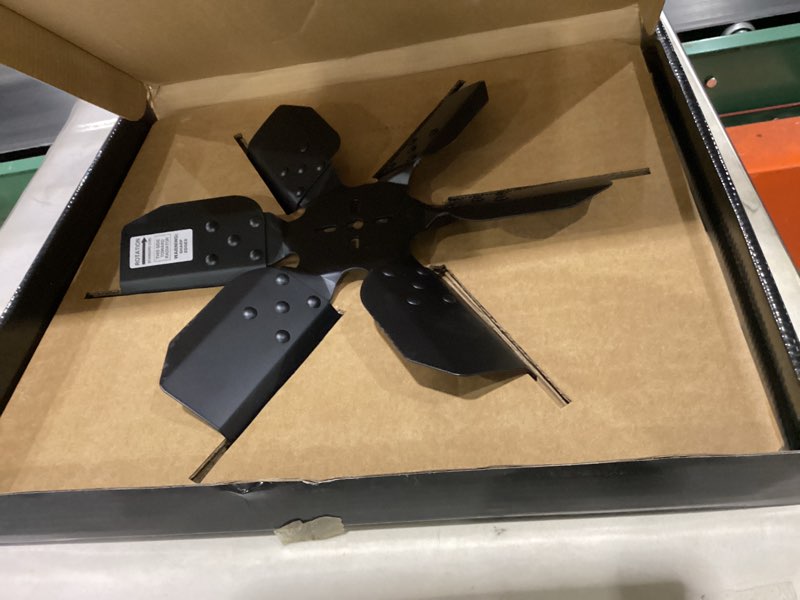 derale 17317 heavy duty fan blade series 1000 17" steel rigid race belt driven fan standard rotation