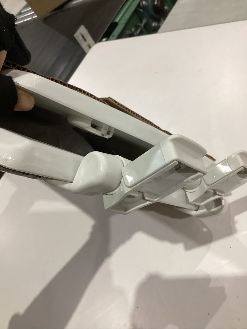 Condition photo showing As Is for mayfair cassel slow close toilet seat, easy clean, non slip premium wood seat, easy install, made in usa, elongated, white elongated 1 - toilet seat