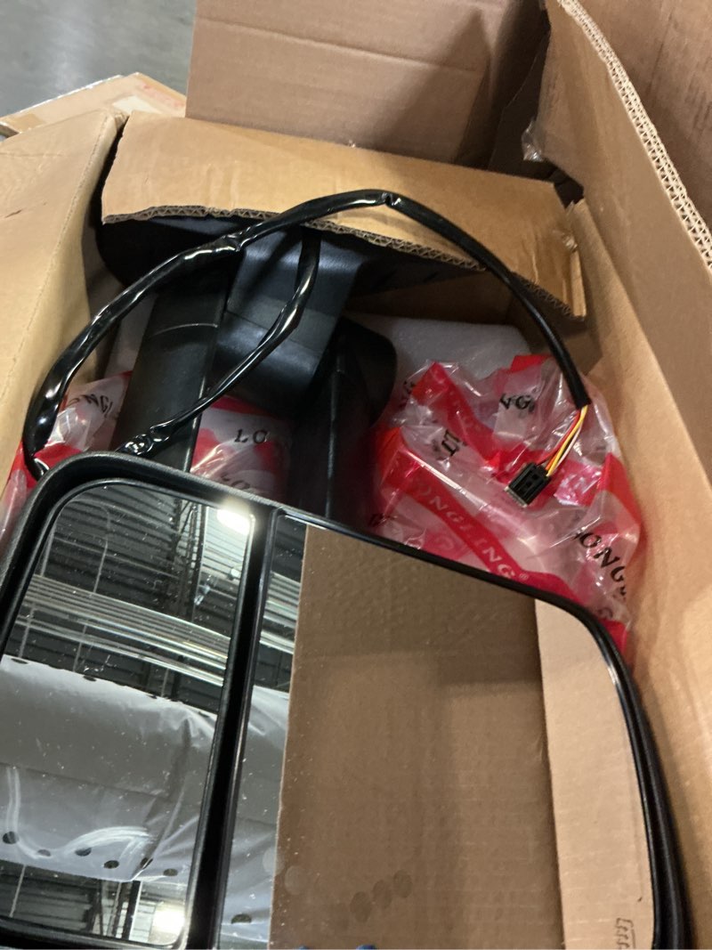 Condition photo showing Good Condition for passenger right side door towing mirror power and heated with signal light on glass textured back cover for chevy silverado sierra 1500 2500 3500hd from 2007 to 2013 passenger (rh) side