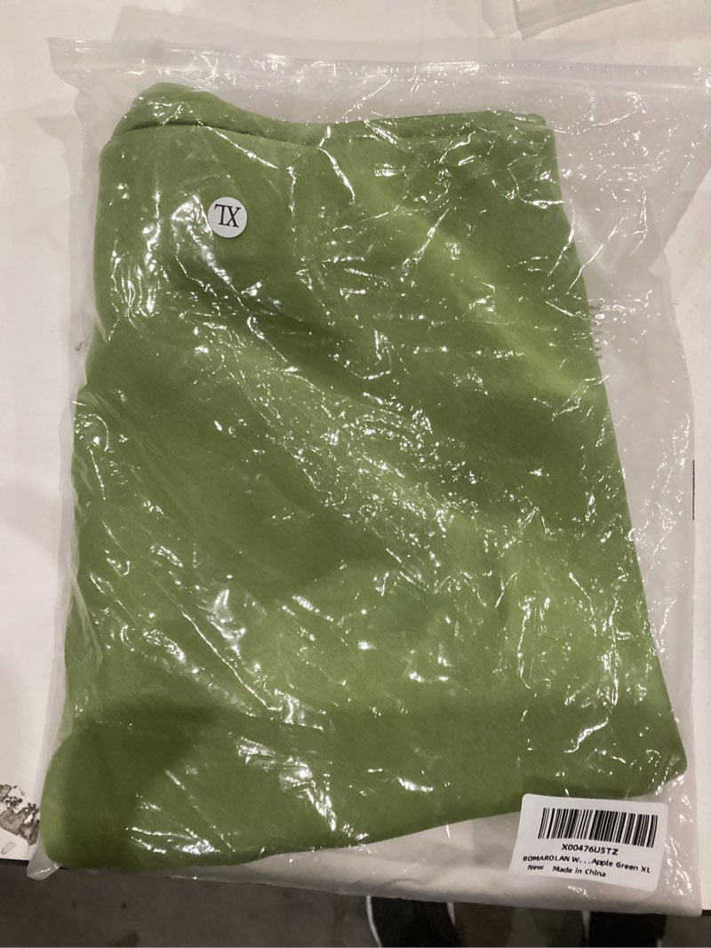 Condition photo showing As Is for BOMAROLAN Women's Satin Midi Skirt High Waist Solid Silky Skirts for Women Elasticized Waistband A-Line Slit Midi Skirts X-Large Green