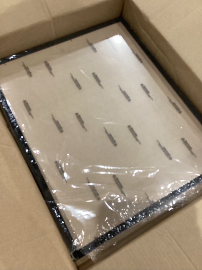 Condition photo showing Good Condition for hukonhep 17x21 black picture frames, photos frame with plexiglass, wall gallery photo frames, horizontal and vertical for wall mounting, home office decoration 17"x21"