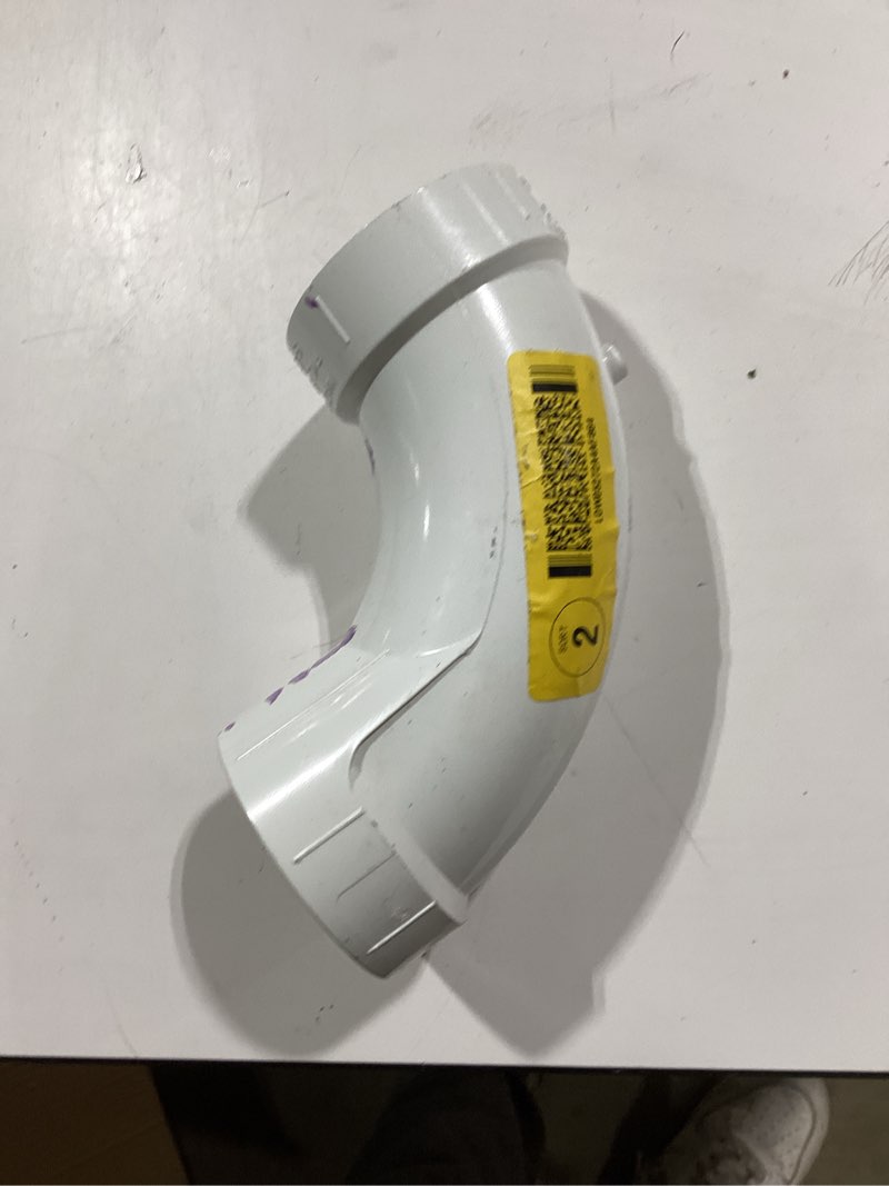 Condition photo showing Good Condition for 2 in. pvc dwv 90-degree long sweep elbow
