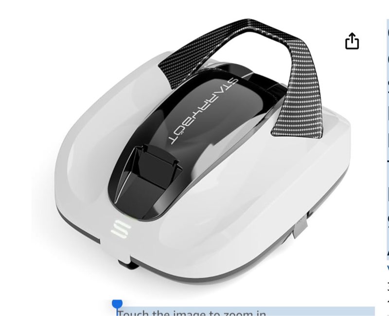  Cordless Robotic Pool Cleaner, Portable Swimming Robotic Pool Vacuum Self-Parking Technology,150Mins Runtime,Pool up to 900 Sq.Ft, Ideal for Above-Ground Pools