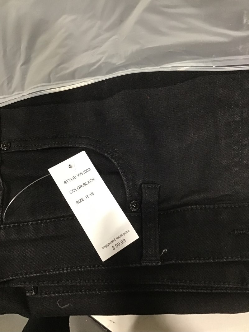 Condition photo showing Good Condition for OFLUCK Straight Leg Mom Jeans for Women High Waisted Trendy Ankle Jeans Boyfriend Denim Tapered Leg Pants 16 Black