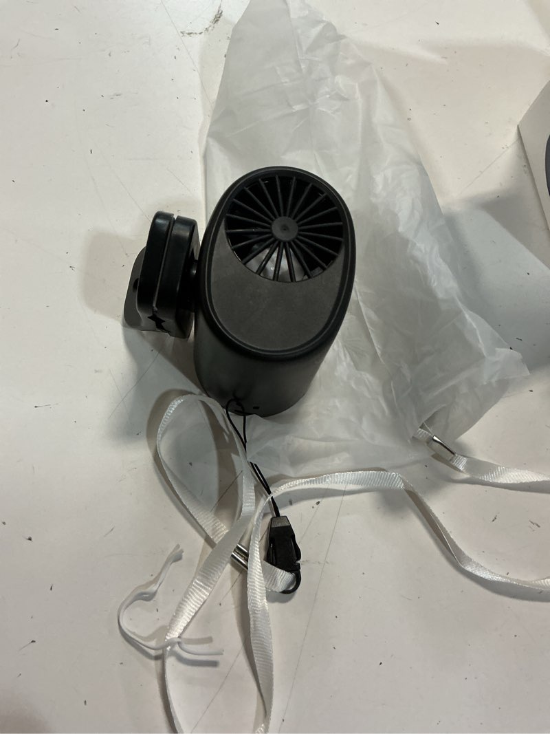 Condition photo showing Good Condition for 2026 new clip on car air conditioner fan, portable mini car cooling fan with led display, 360° rotation usb rechargeable cooling system, quiet clip fan for auto van truck suv rv black