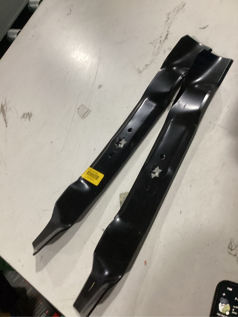 Condition photo showing Good Condition for grasscool e140 d140 blades repalce gy20852 gx21784 for john d-eere 48 inch deck mower d160 e160 e170 e150 la145 la140 48" zero turn lawn tractor with 7 star mounting pattern