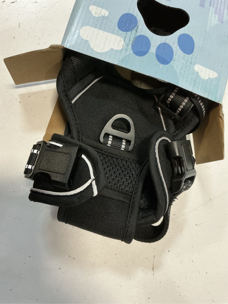 Condition photo showing As Is for pupteck no pull dog harness for large, adjustable reflective dog harness with handle easy control, comfortable soft padded pet vest harness for large dogs, black l large black