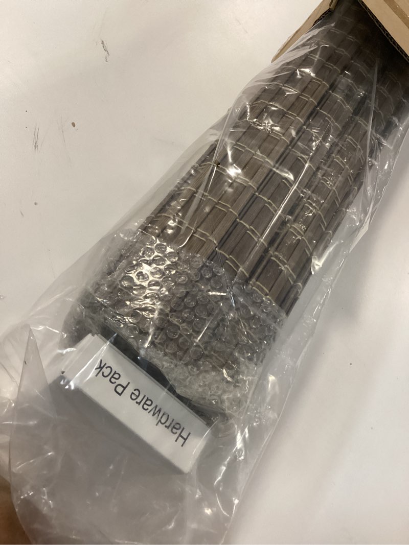 Condition photo showing Good Condition for Cordless Bamboo Roman Shades for Windows, Blinds Size (32.5" W × 64" H) Colour (BDP-Driftwood) Bdp-driftwood 32.5" W × 64" H (See introduction)