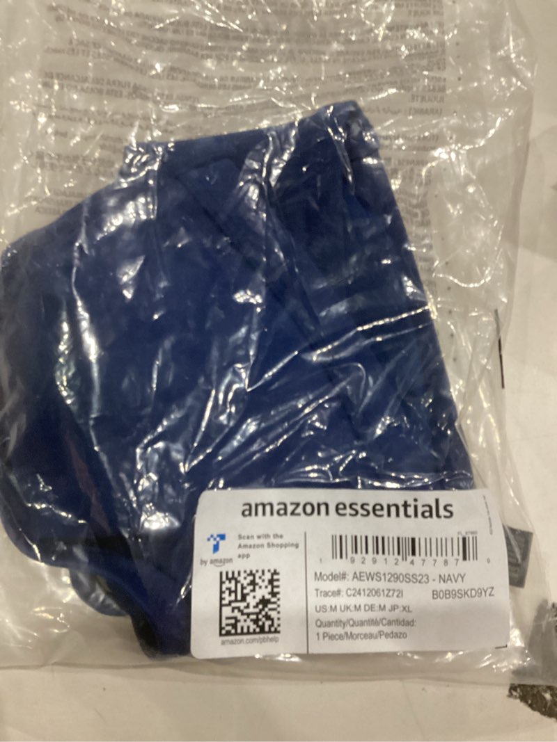 amazon essentials womens bandeau swim top medium deep blue