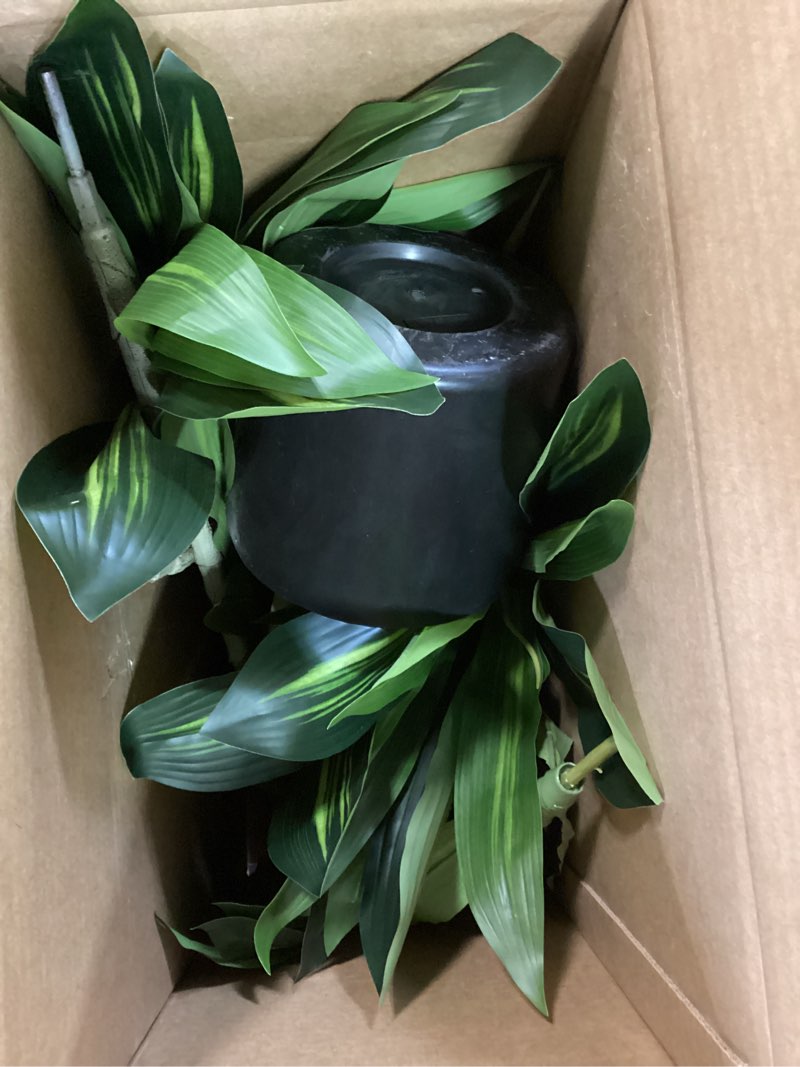 Condition photo showing Good Condition for artificial dracaena plant indoor 48in,faux silk tropical yucca floor trees realistic fake green plant maintenance free plant in pot - artificial trees for home office living room decor indoor