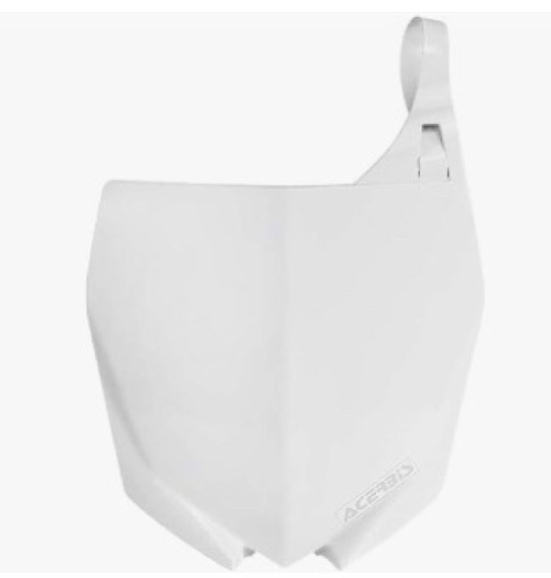 Acerbis Front Number Plate - White