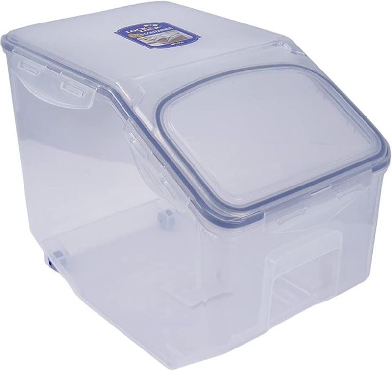 LOCK & LOCK Easy Essentials Food Lids (Flip-Top) / Pantry Storage, BPA Free, Top-50.7 Cup-for Rice, Clear