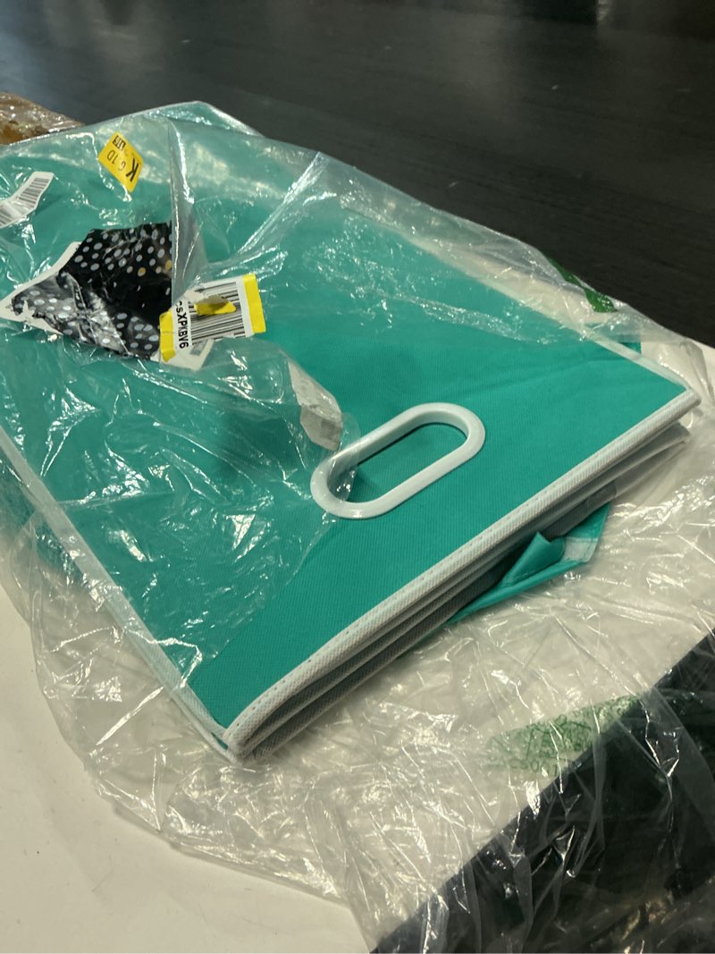 Condition photo showing Good Condition for simple houseware double laundry hamper with lid and removable bags, turquoise
