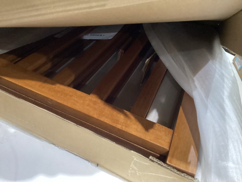 Condition photo showing Good Condition for LZRS 3-Panel Wooden Free Standing Foldable Dog Gate Indoor – 24" High,Step-Over Safety Pet Gate for Doorways, Stairs, Hallways, Indoor Dog Barrier for Small to Medium Dogs & Puppies, Oak Brown Oak 24"Height-3 Panel