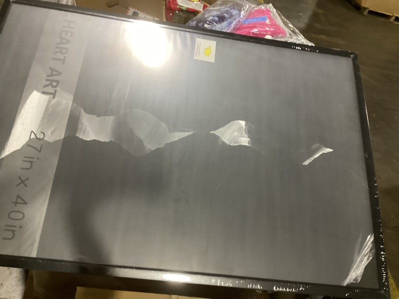 Condition photo showing New/Like New for heart art 27x40 poster frames without mat set of 4, black | picture frames 27 x 40 poster frames black 27x40-4 pack