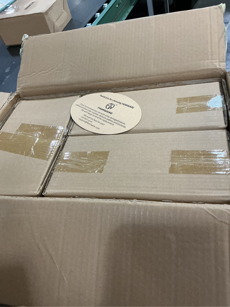 Condition photo showing New/Like New for famiware milkyway plates and bowls set, 18 pieces dinnerware sets, dishes set for 6, white white 6-set(18pcs)