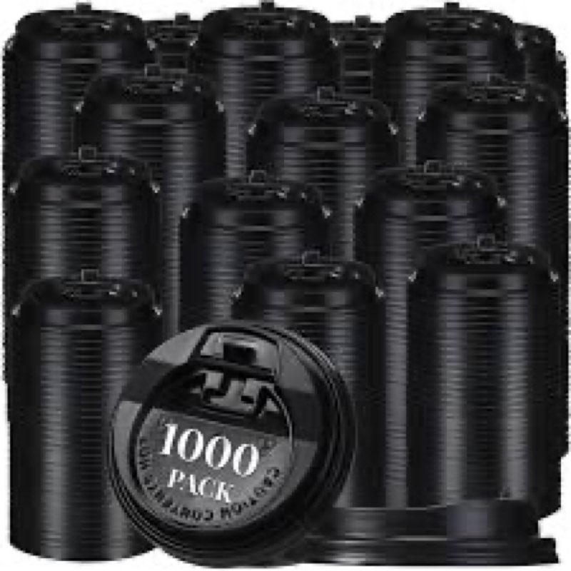 maxcheck 1000 pack coffee cup lids bulk, 3.6 inch disposable dome covers with air vent, fits 10, 12,