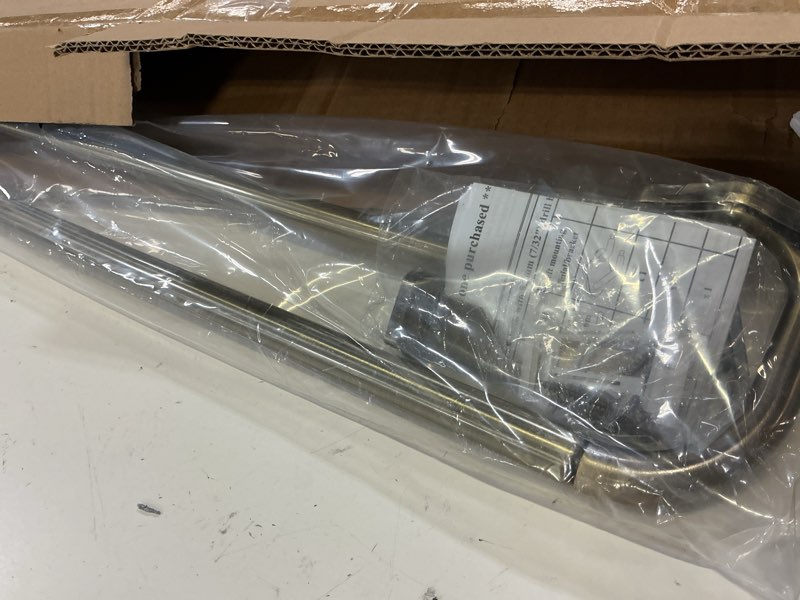 Condition photo showing Good Condition for anqiue bronze double curtain rods for windows 48-88 inch,heavy duty double curtain rod with aluminum finial and bracket,adjustable curved double window rods for blackout or room darkening panel anqiue bronze 48-88"