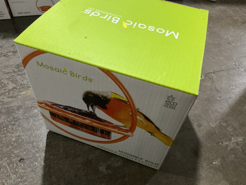Condition photo showing New/Like New for Mosaic Birds M047-200-O Hummble Bold Bird Feeder Orange