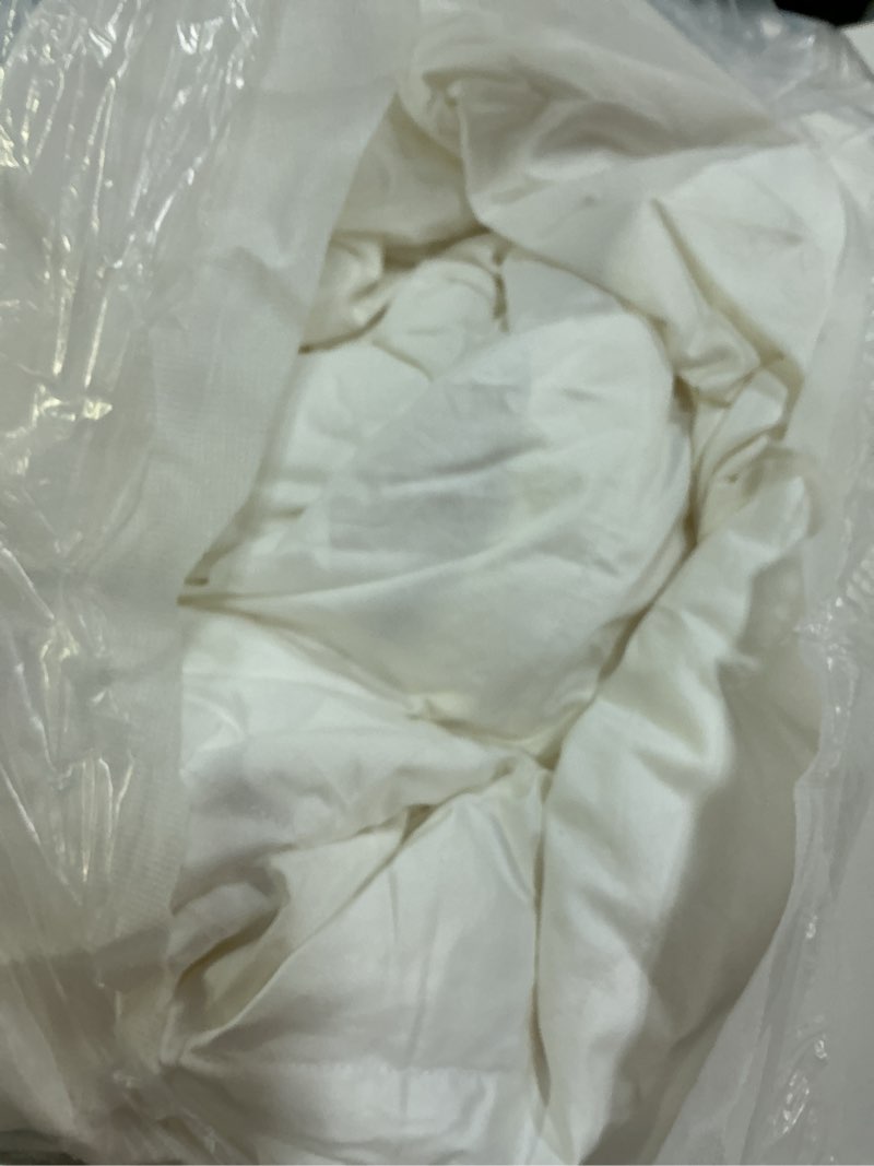 Condition photo showing As Is for premium down alternative duvet insert, twin, white