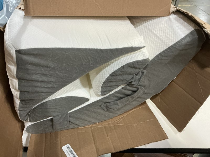 Condition photo showing As Is for wedge pillow set for after surgery – 5pcs orthopedic bed wedge pillow set for sleeping, body, back and leg pain relief comfortable & adjustable support pillows-anti snoring (grey)