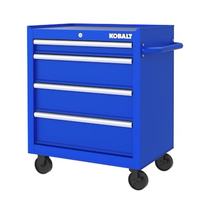 Kobalt 26.7-in W x 33-in H 4 -Drawer Steel Rolling Tool Cabinet ( Blue )