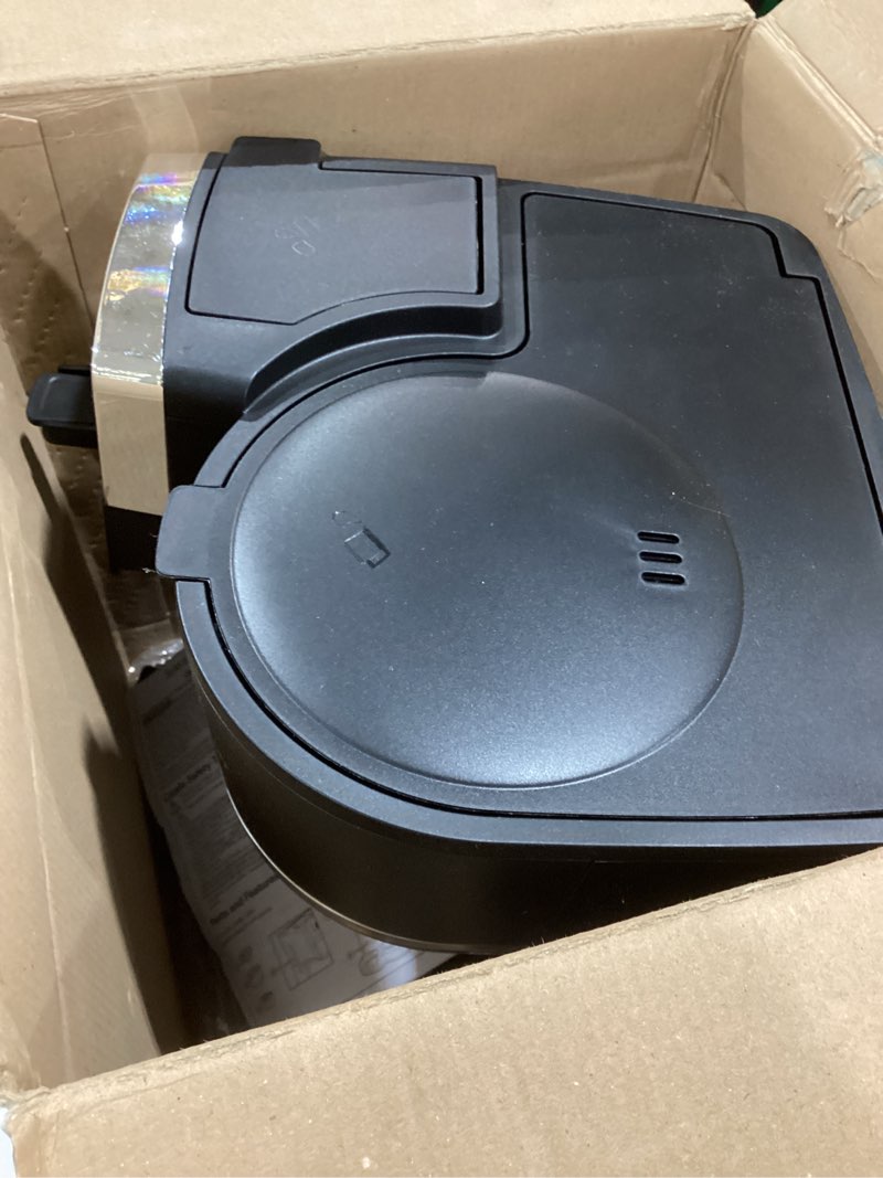 Condition photo showing As Is for Hamilton Beach 2-Way 12 Cup Programmable Drip Hot and Iced Coffee Maker & Single Serve Coffee Machine, Glass Carafe, Auto Pause and Pour, Black (47500J)