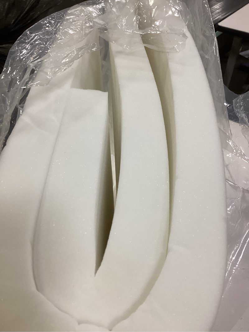 Condition photo showing Good Condition for Cushion Sheet Upholstery Foam High Density Foam Padding Seat Replacement Upholstery Wrap Sponge Padding for Cushions Chairs Packing Storage and Shipping(79 x 16 x 1.6 Inch,White) 79 x 16 x 1.6 Inch White