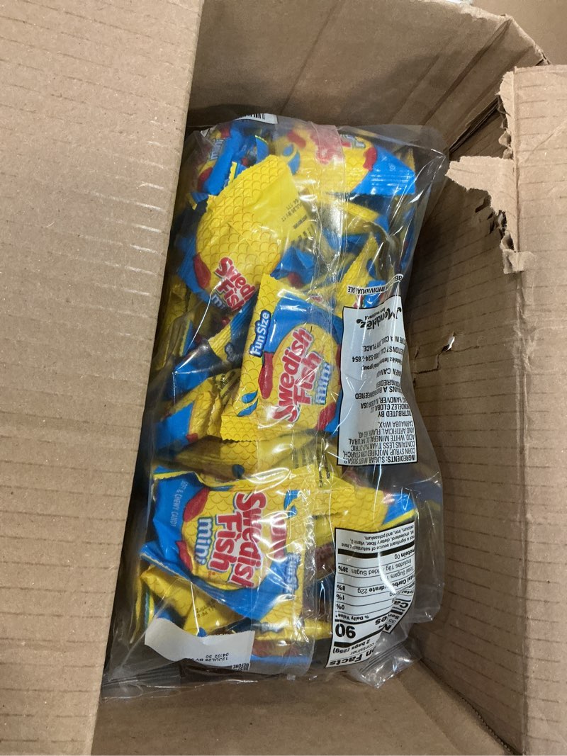 Condition photo showing New/Like New for SWEDISH FISH Mini Soft & Chewy Candy, Bulk Candy, 140 Snack Packs