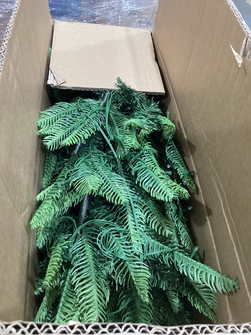 Condition photo showing Good Condition for 4ft green prelit artificial christmas tree,arbol de navidad small xmas tree | fake tree with 150 lights/450 branch tips,premium spruce xmas tree foldable metal base stand,home office party decor green 4ft