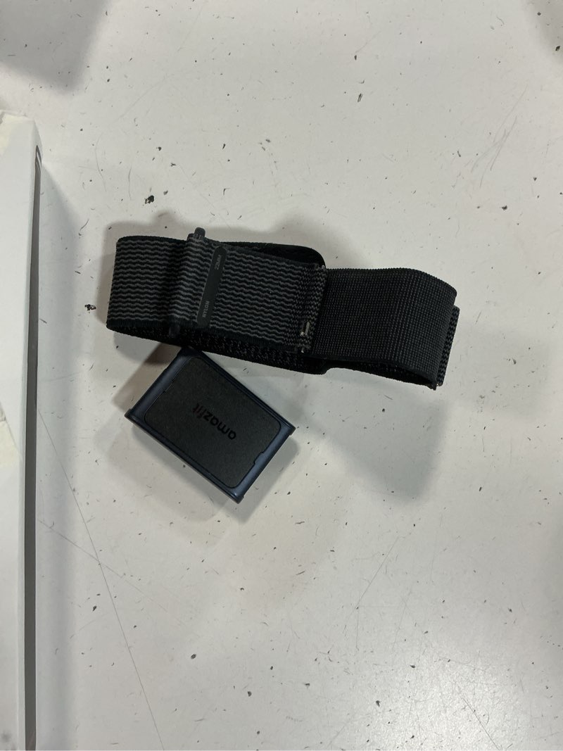 Condition photo showing As Is for amazfit helio strap fitness tracker wristband, 24/7 activity and sleep tracker with heart rate, 10 days battery, 27 sports modes - black