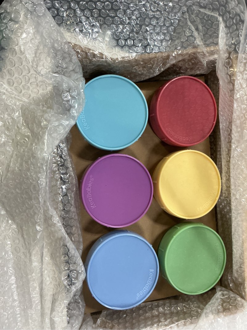 Condition photo showing Good Condition for keababies 12pk 4oz glass baby food containers with lids - leak-proof, microwavable small glass jars, baby purees & toddler snack storage containers, bpa-free, dishwasher & freezer safe (nord) 12-pk 4 ounce nord