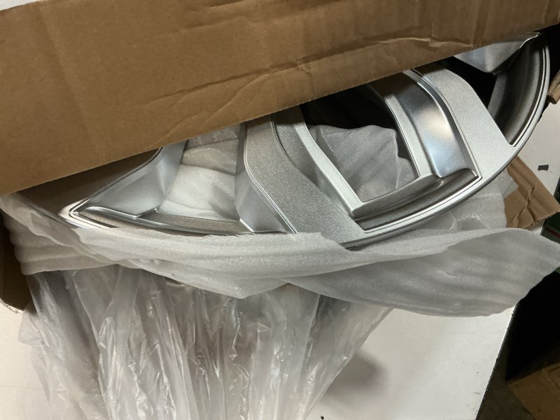 Condition photo showing Good Condition for 4-pack universal hubcaps replacement r17 17 inch, steel wheel rim cover for most cars trucks sedans suv, 17" 17 in wheel covers hub caps (silver color) silver color 17 inch