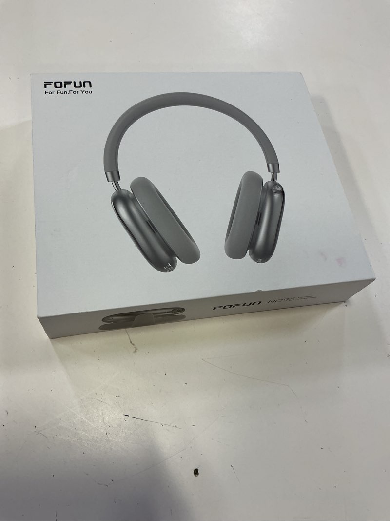 Condition photo showing New/Like New for nc95 hybrid active noise cancelling headphones with knob control, 65h playtime over ear headphones wireless bluetooth 6.0, app control, hi-res audio, comfort fit, clear calls for travel/workout silver