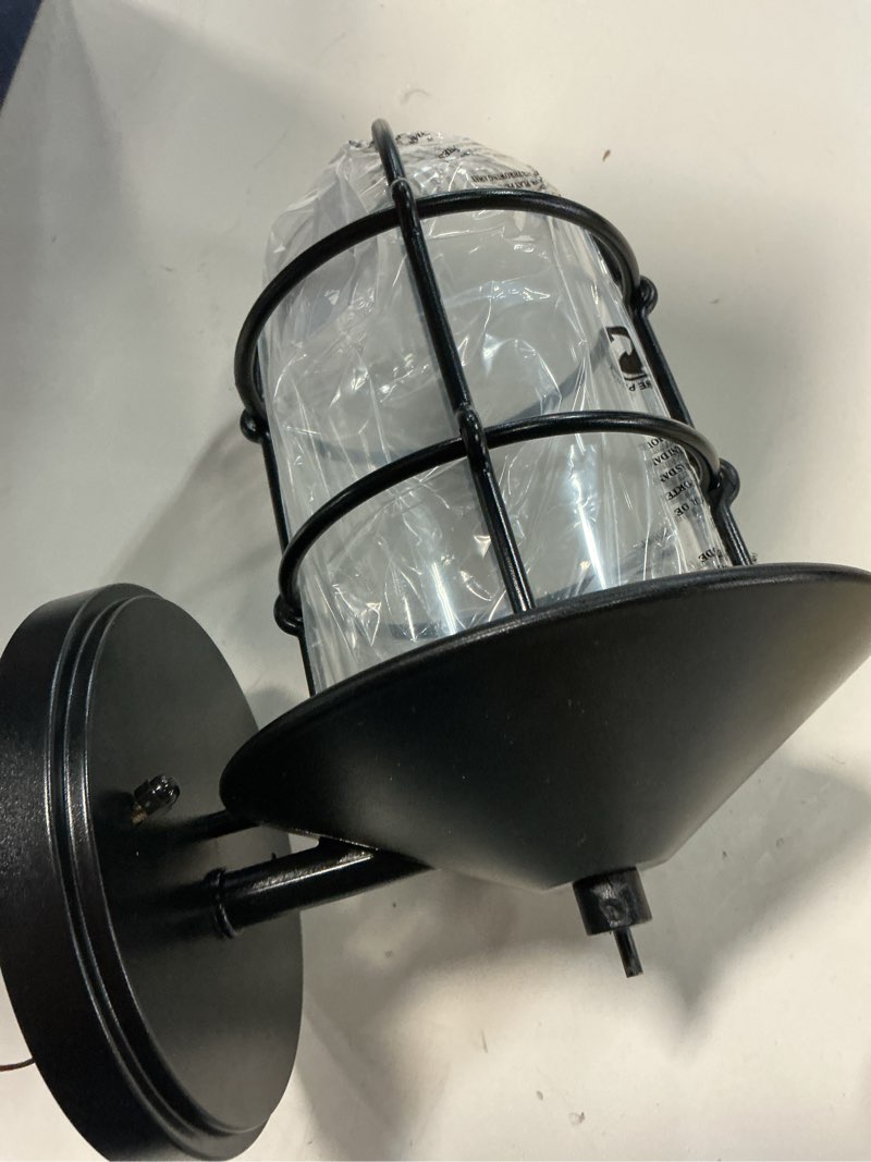 Condition photo showing Good Condition for project source halyard 1-light 10-in h black outdoor wall light