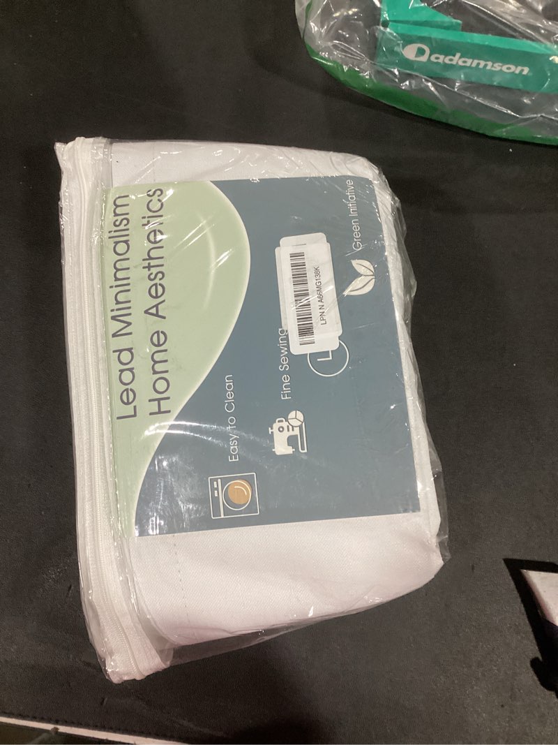 Condition photo showing Good Condition for Joywell Linen 100% Blackout Curtains 102 Inches Long, Rod Pocket/Back Tab/Hook Belt/Clip Rings, Thermal Insulated Floor Length Drapes for Bedroom Dining Living Room (2 Panels,W52 x L102,Pure White)