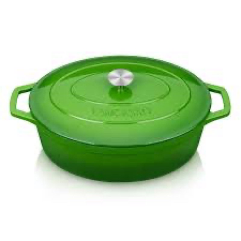 vancasso Enameled Cast Iron Dutch Oven, 9.3 Quart Dutch Oven Pot with Lid, Oval Dutch Oven Cast Iron