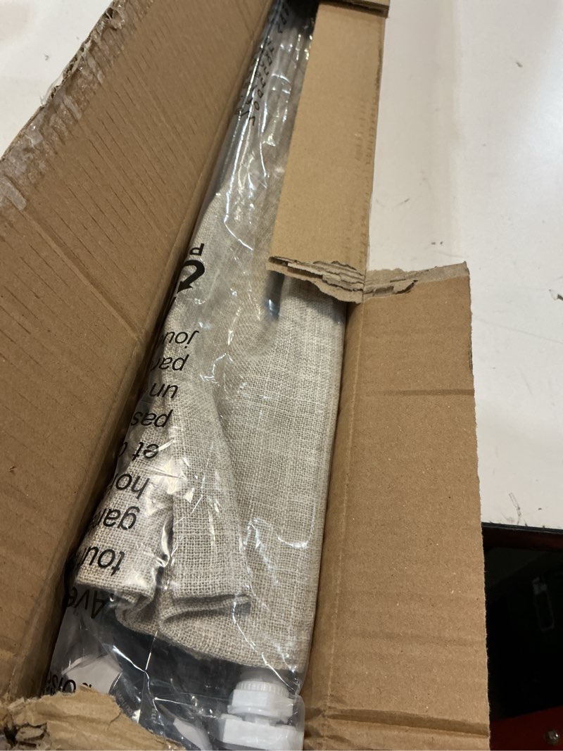 Condition photo showing As Is for no drill cordless roman shades for windows, 20" w × 64" h - light filtering - linen - beige light filtering - linen - beige 20" w × 64" h