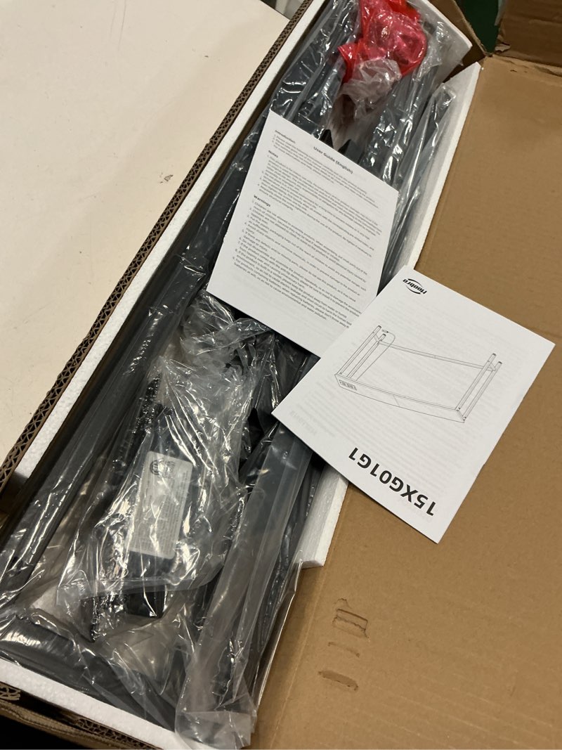 Condition photo showing Good Condition for HOOBRO 47.2" Narrow Console Table with Power Outlet, 5.9" Behind Couch Table with Charging Station, Long Sofa Side Table, Skinny Entryway Table for Living Room, Hallway, Foyer, Rustic Brown BF15XG01G1 47.2"L x 5.9"W x 31.5"H Rustic Brown + Black 1