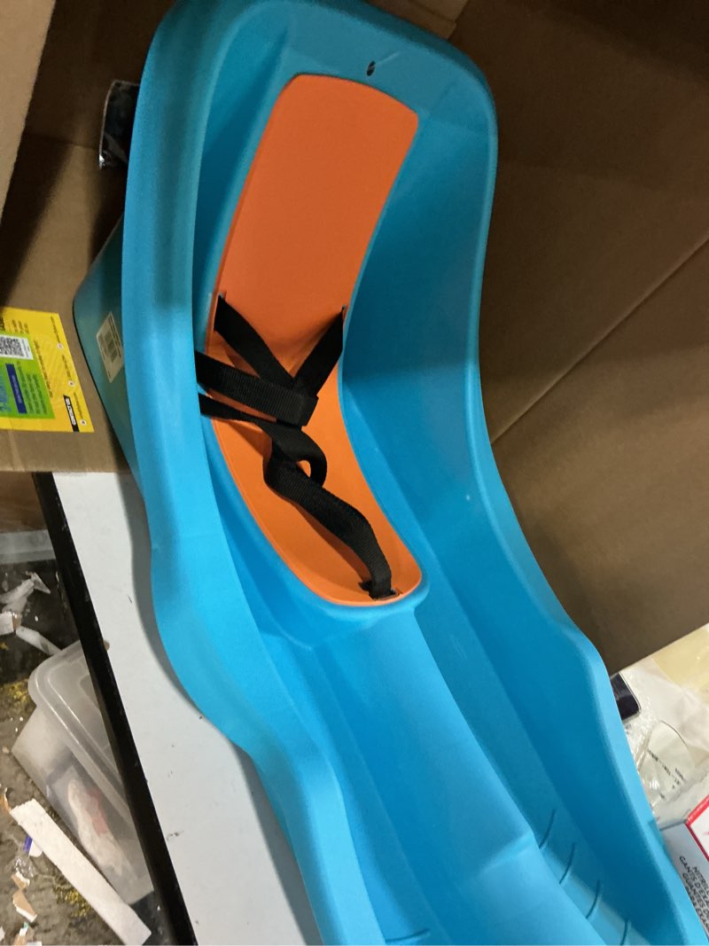 Condition photo showing Good Condition for Gizmo Riders Baby Rider Mint Orange Pull Snow Sled for Toddlers, 55 lbs , Ages 6 Months