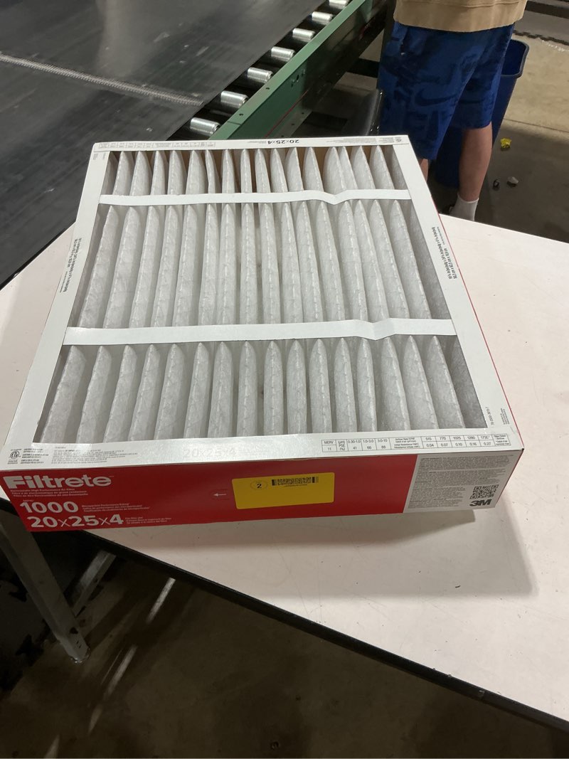 Condition photo showing Good Condition for filtrete 20 x 25 x 4 merv 11 1000 mpr allergen defense electrostatic pleated air filter