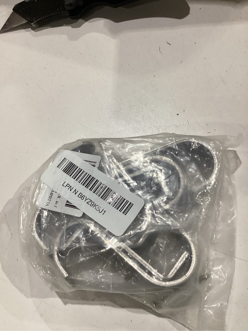 Condition photo showing New/Like New for Sumnacon Ceiling Curtain Rod Brackets Set of 6 Metal Curtain Rod Bracket for Ceiling Curtain Rod Holder for 1 Inch Rod Sturdy Silver Ceiling Mount Curtain Rod Hooks for Bedroom Living Room